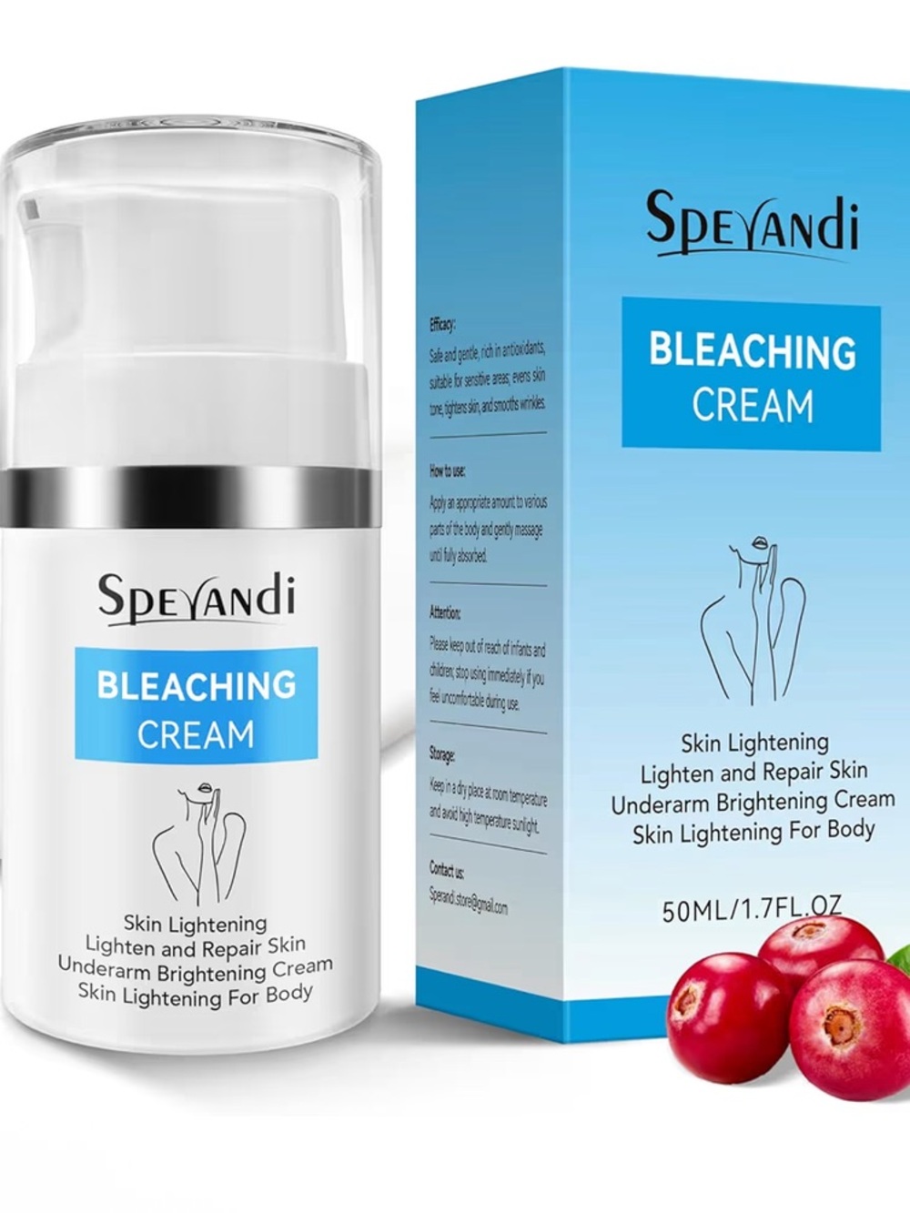 Skin Brightening Bleaching Cream for Body Dark Spot Corrector 1.7 fl oz New